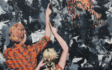 Mark Krause - Schattenspieler 2012 Öl-Acryl auf Leinwand  165 x 150 cm